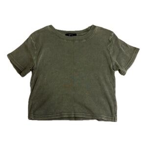 Forever21 Cropped Acid Wash Top